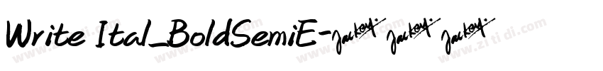 Write Ital_BoldSemiE字体转换